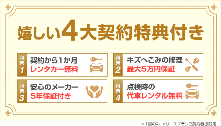 嬉しい4大特典付き