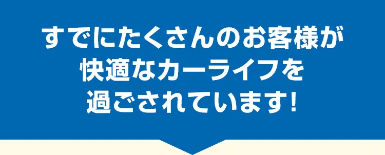 すでにたくさんのお客様が快適なカーライフを過ごされています!