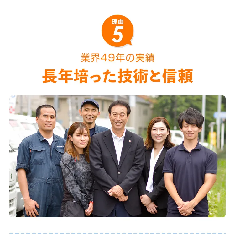 長年培った技術と信頼